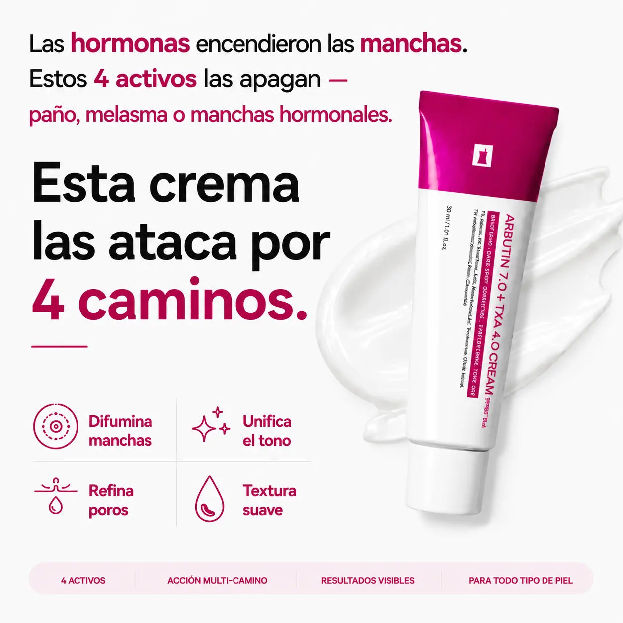 Crema despigmentante arbutina