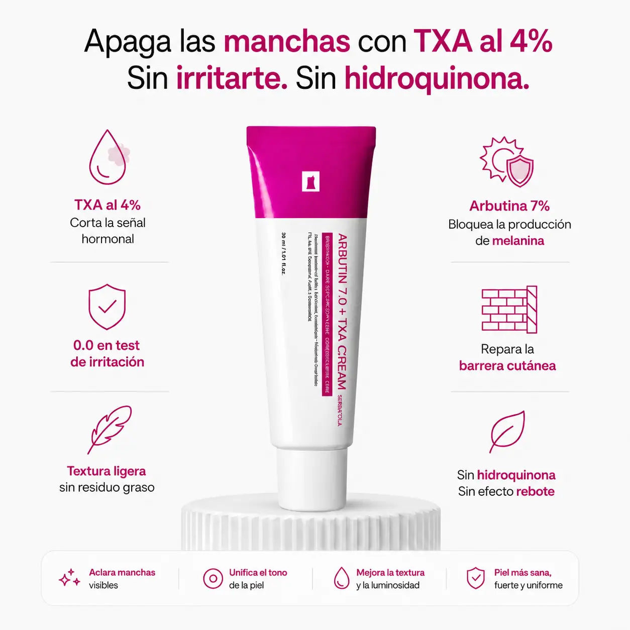Crema despigmentante arbutina